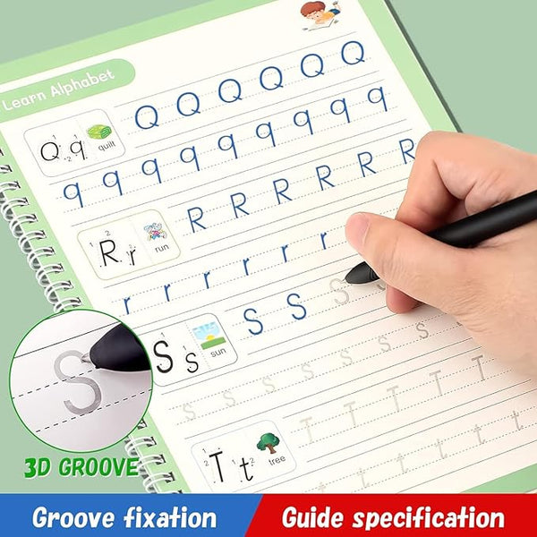 Writezy™ Sank Magic Book (4 Books + 1 Pen + 1 Grip) FREE 10 REFILLS