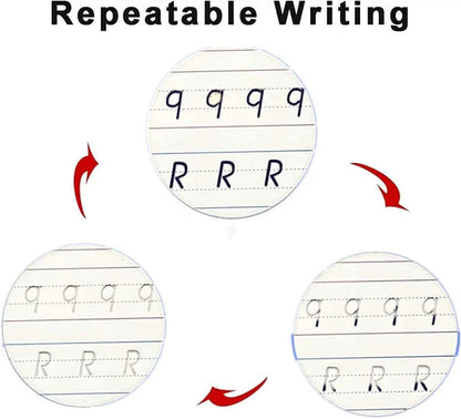 Writezy™ Sank Magic Book (4 Books + 1 Pen + 1 Grip) FREE 10 REFILLS